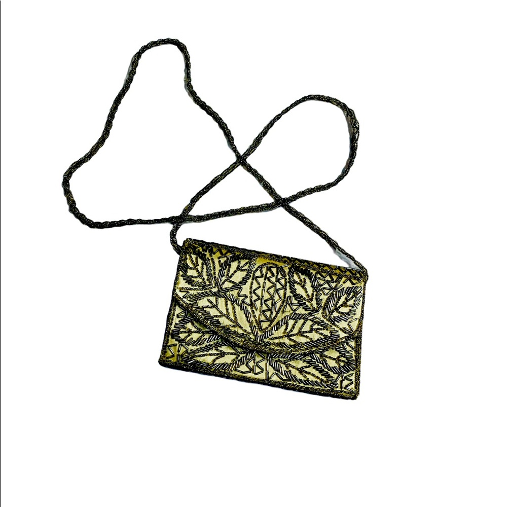 Bijoux Terner Black and Gold Clutch purse